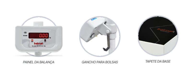 Balança Balmak BK-300FN 300kg Precisão 100g - Branca 