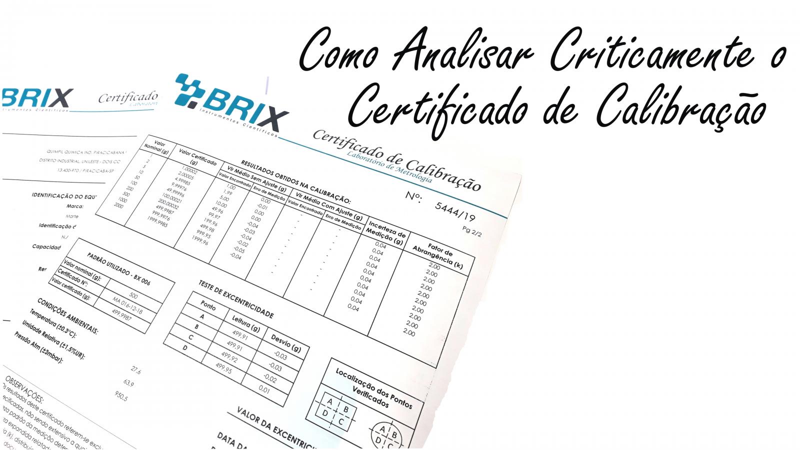 Como Analisar Criticamente o Certificado de Calibração